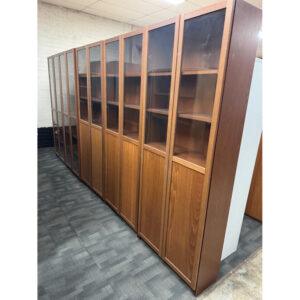 Bookcase with Glass Doors - 800W x 300D x 2020H - 5 available