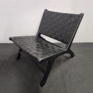 Woven Leather Lounge Chair - 2 available