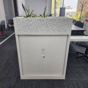 Tambour Door Cabinet with Planter Box - 900W x 1200H x 460D - 6 available