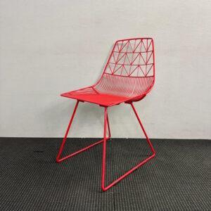 Red Metal Wire Chair - 4 available