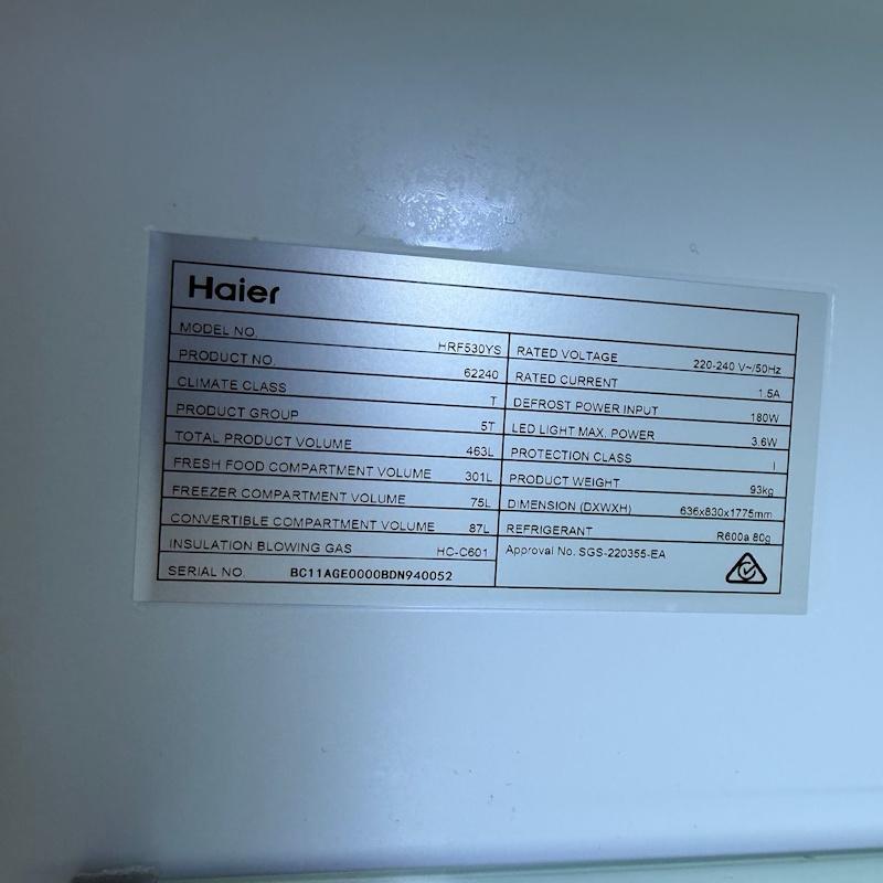 Haier 463L Quad Door Refrigerator HRF530YS - 1 available - Image 5