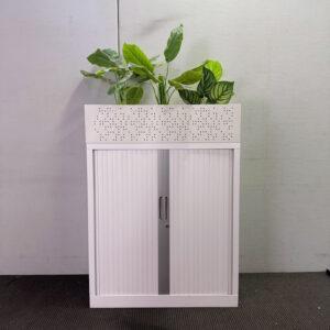 Tambour Door Cabinet with Planter Box - 900W x 1220H x 460D - 2 available