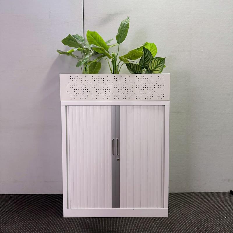 Tambour Door Cabinet with Planter Box - 900W x 1220H x 460D - 2 available